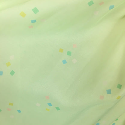 Vintage 1950's Nightgown | Sheer Pale Green Nylon Chiffon with Geometric Pattern & Adjustable Waist | Godfried | Size SM, MED - Daggers & Dames