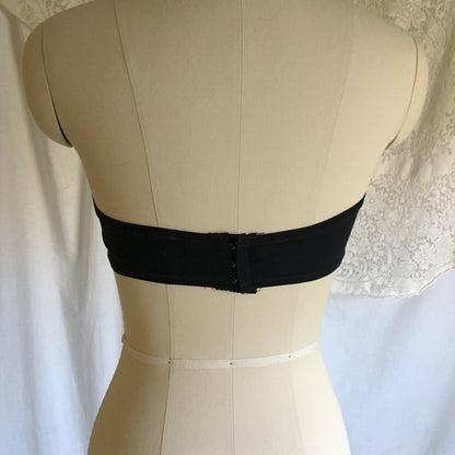 Vintage 1950's Overwire Bra | Black Chantilly Lace with Satin & Ruffles | Lilly of France | Size 34 C - Daggers & Dames