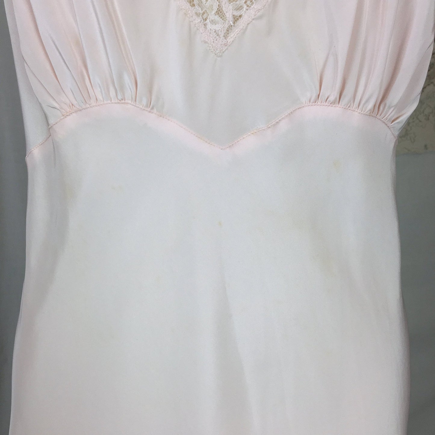 Vintage 1950's Slip | Palest Pink Acetate & Nylon Crepe with Lace | Barbara Lee -New with Tags | Size LG - Daggers & Dames