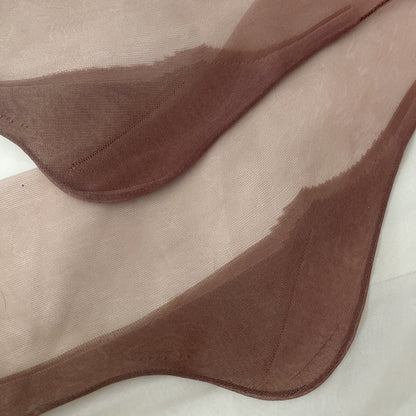 Vintage 1950's Stockings | Full Fashioned Tan Nylon with Black Threaded Exposed Seams & Cuban Heel | Size 8.5, 9, 9.5 | La France - Daggers & Dames