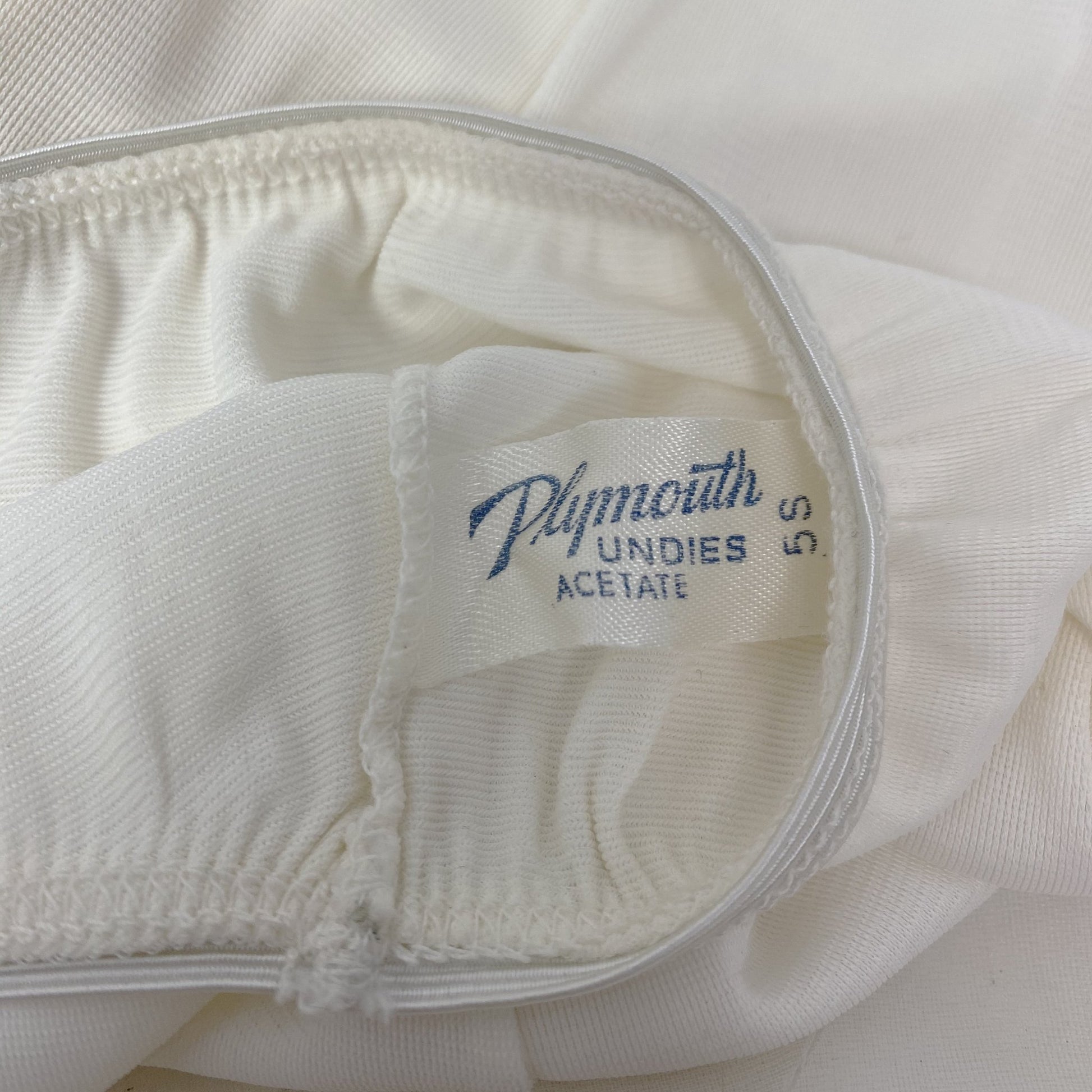 Vintage 1950's Tap Pants | White Acetate with Embroidered Chiffon | Size XS, S | Plymouth - Daggers & Dames