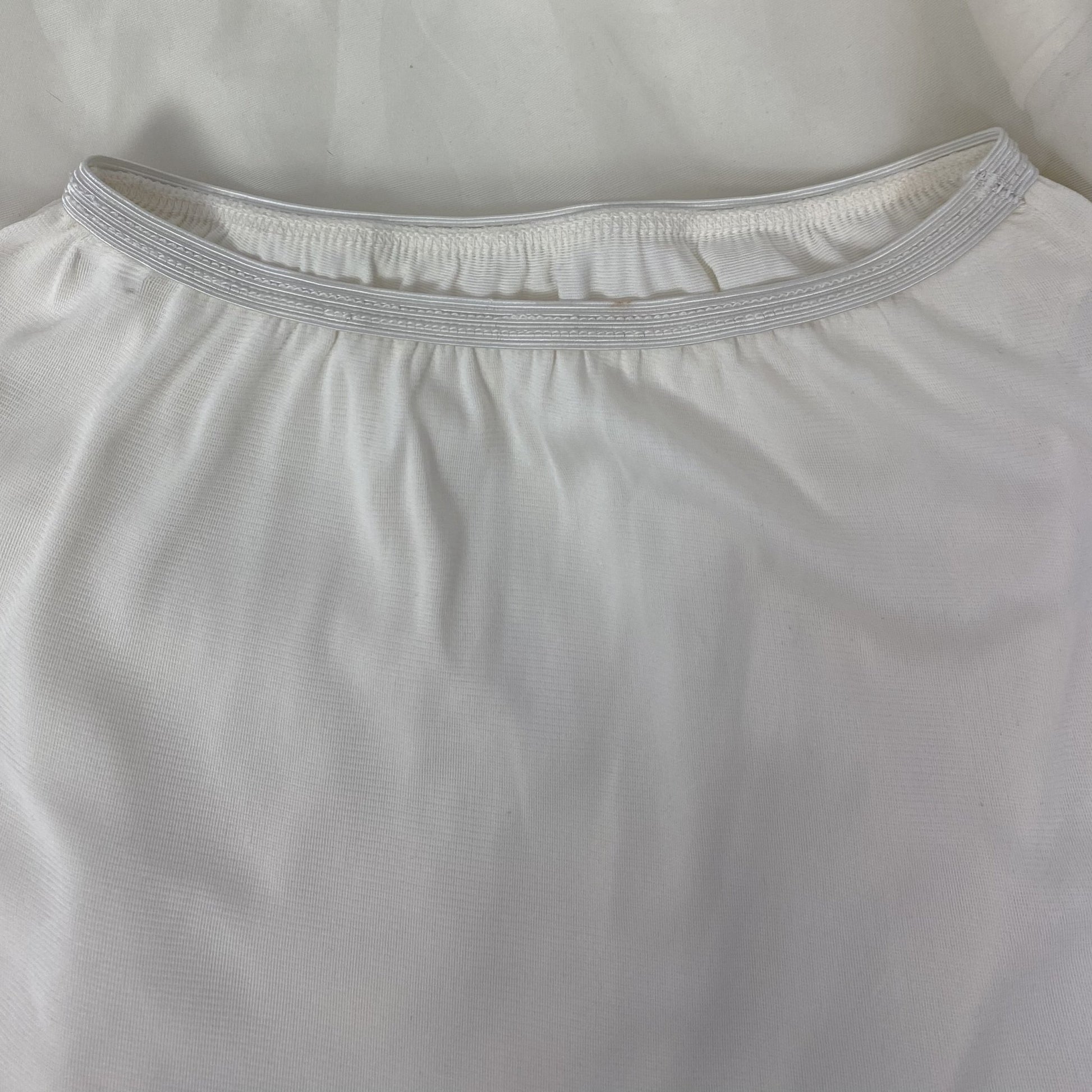 Vintage 1950's Tap Pants | White Acetate with Embroidered Chiffon | Size XS, S | Plymouth - Daggers & Dames