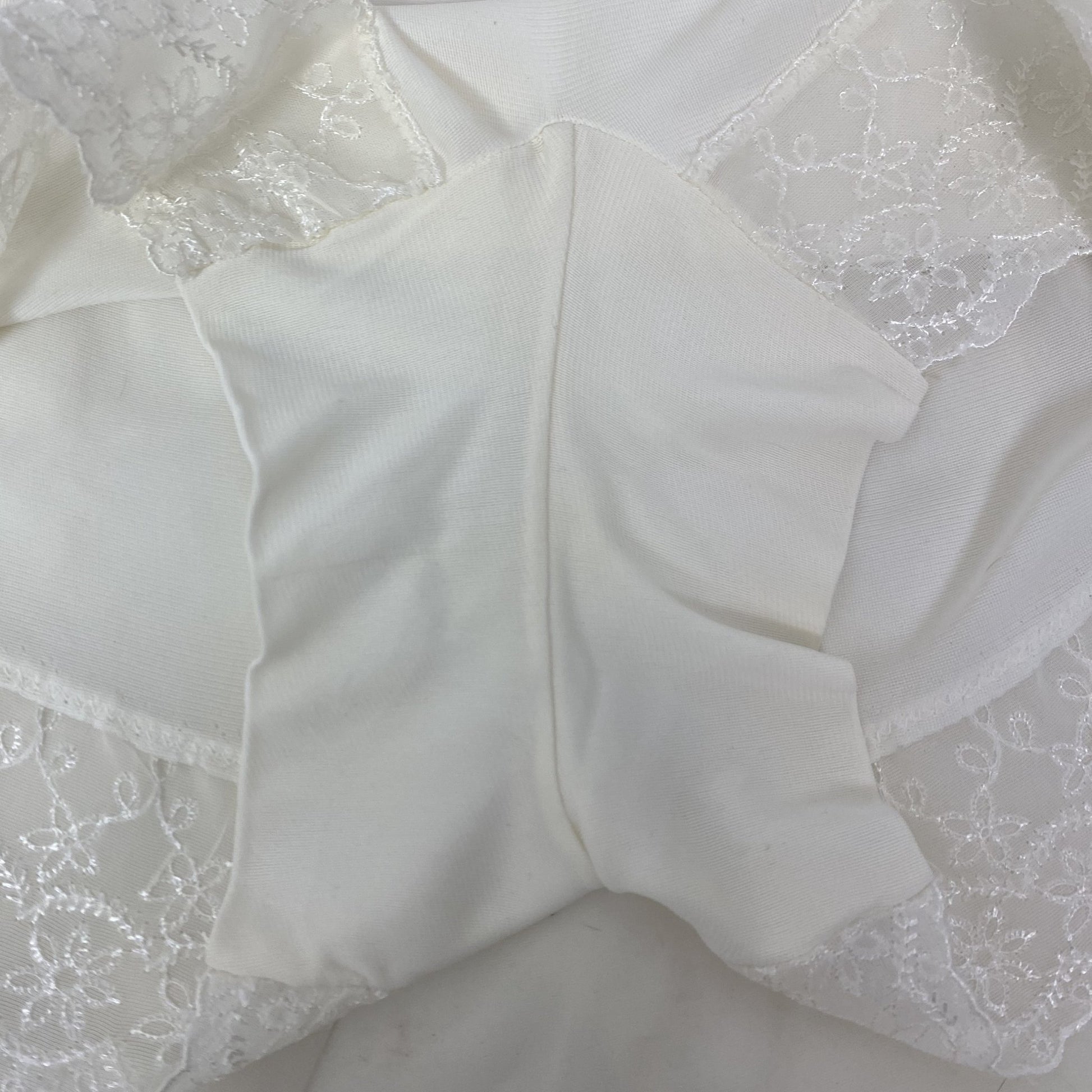 Vintage 1950's Tap Pants | White Acetate with Embroidered Chiffon | Size XS, S | Plymouth - Daggers & Dames