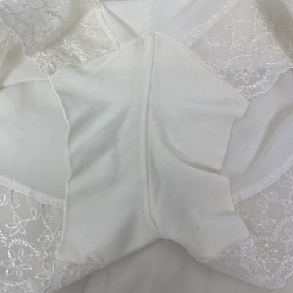 Vintage 1950's Tap Pants | White Acetate with Embroidered Chiffon | Size XS, S | Plymouth - Daggers & Dames