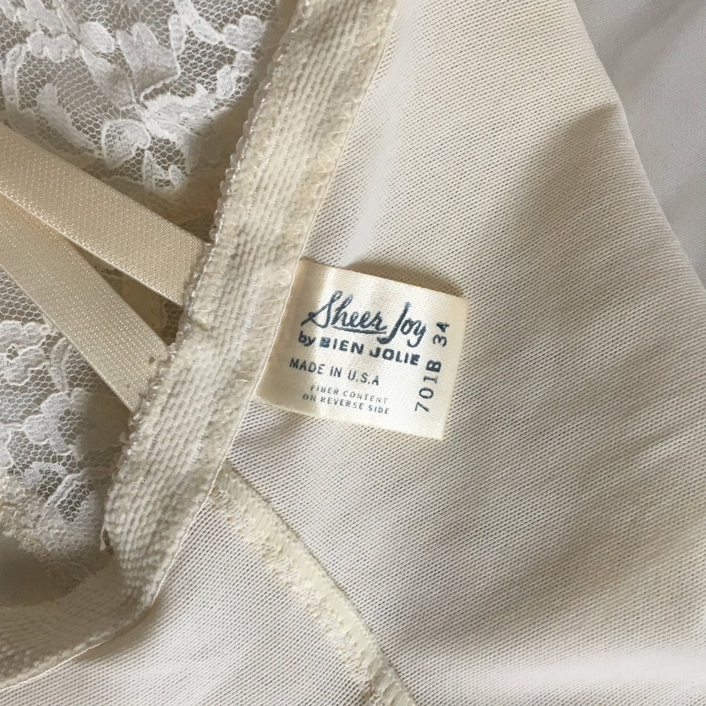 Vintage 1960's All in One Girdle | White Acetate Satin with Lace | Bien Jolie, Sheer Joy | Size XS, S, M - Daggers & Dames