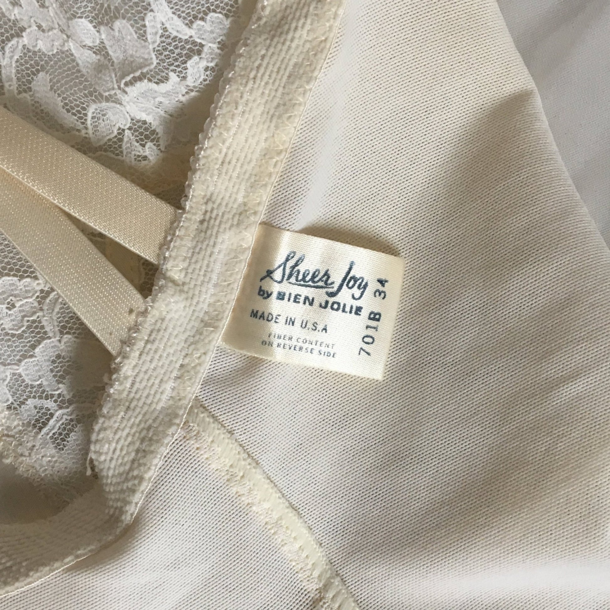 Vintage 1960's All in One Girdle | White Acetate Satin with Lace | Bien Jolie, Sheer Joy | Size XS, S, M - Daggers & Dames