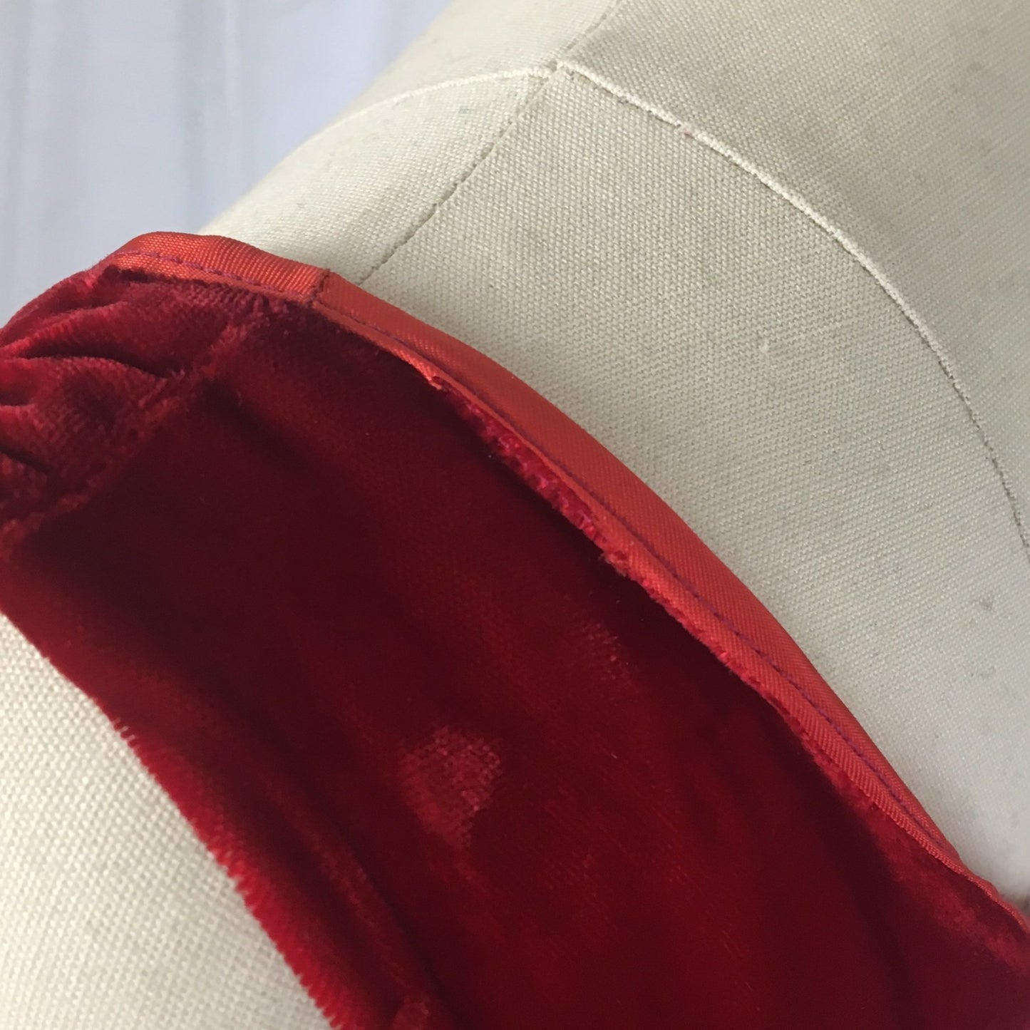 Vintage 1960's Dress | Rich Red Velvet with Ruched Hip & Bead Work | Size XXS - Daggers & Dames