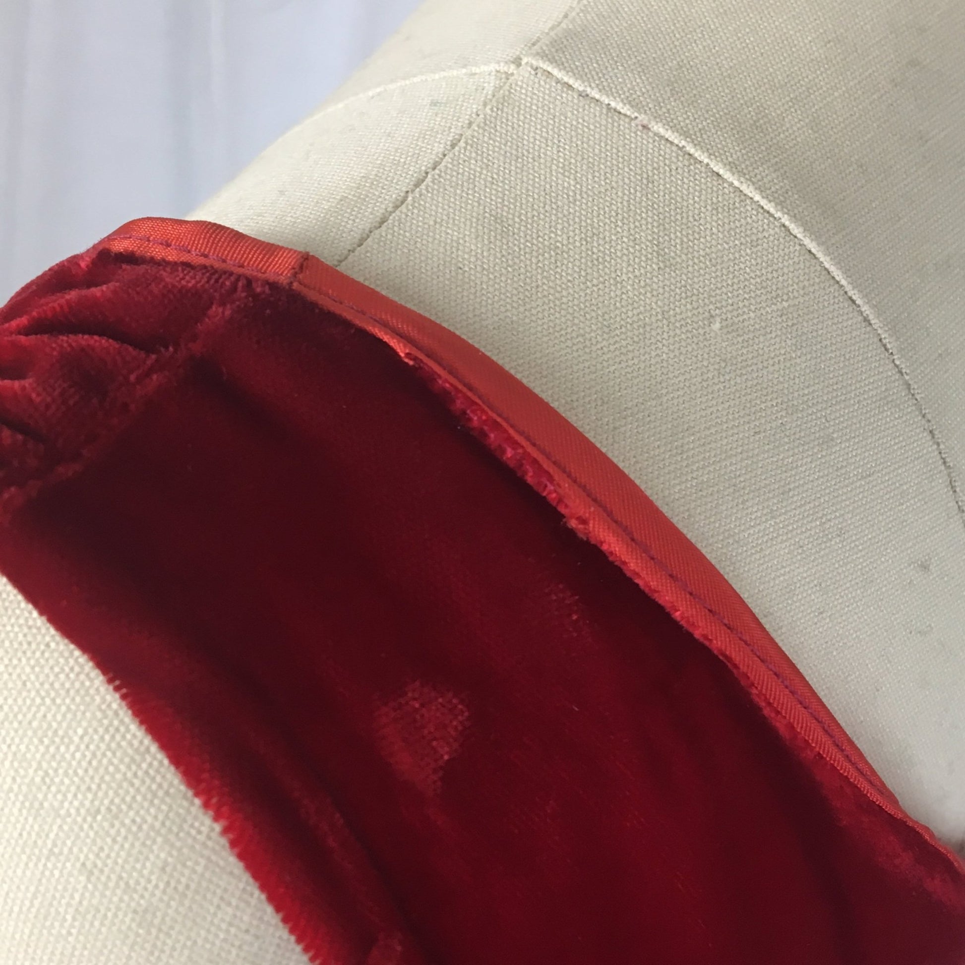 Vintage 1960's Dress | Rich Red Velvet with Ruched Hip & Bead Work | Size XXS - Daggers & Dames