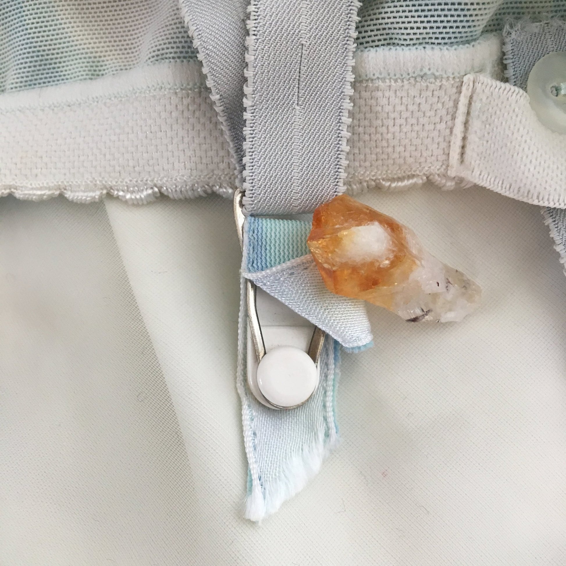 Vintage 1960's Girdle | Blue, Green, & Purple Swirl Pattern with Detachable Trolley Garters | AUBADE, Paris | Size XS, S, M - Daggers & Dames
