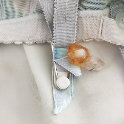 Vintage 1960's Girdle | Blue, Green, & Purple Swirl Pattern with Detachable Trolley Garters | AUBADE, Paris | Size XS, S, M - Daggers & Dames