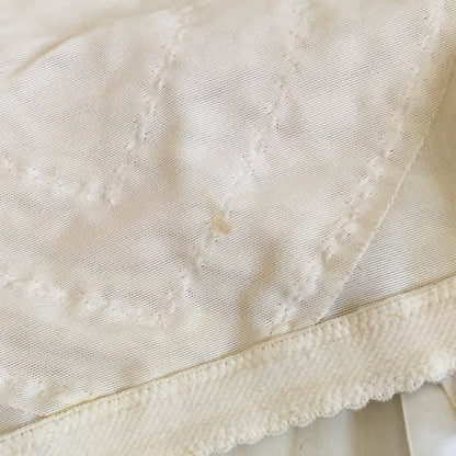 Vintage 1960's Girdle | White Nylon with Ribbon Covered Garter Clips | Vanity Fair | 6 Garter Open Bottom Girdle | Size M - Daggers & Dames