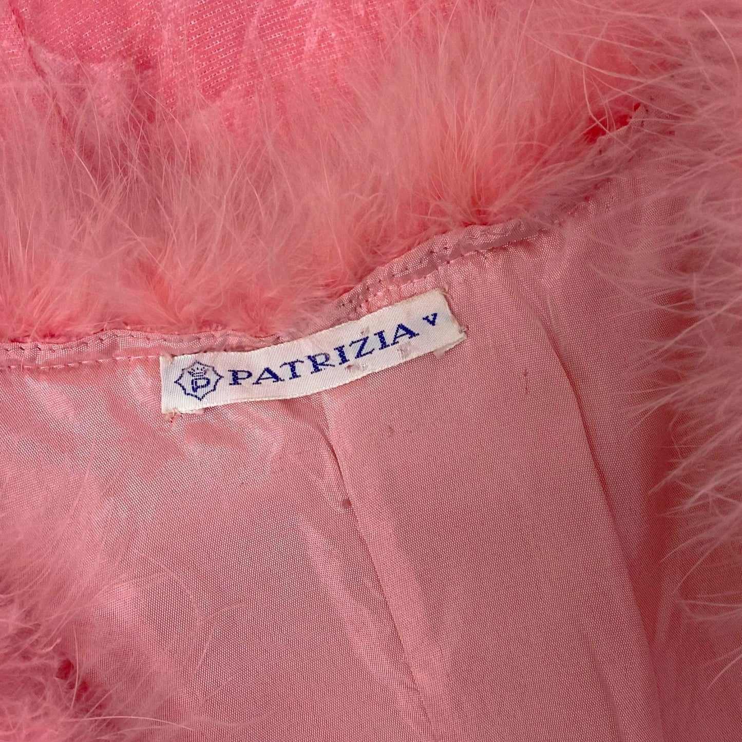 Vintage 1960's House Coat | Bright Bubblegum Pink Floral Embossed Velvet with Marabou Trim | Size M | Patrizia - Daggers & Dames