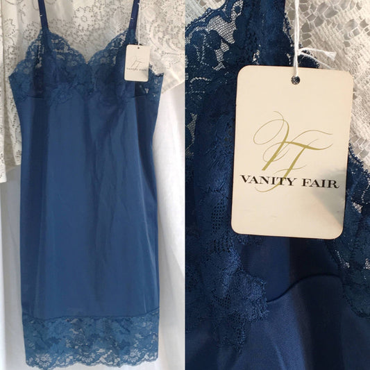 Vintage 1960's Indigo Slip by Vanity Fair -New with Tags - Daggers & Dames