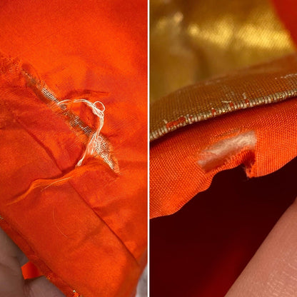 Vintage 1960's Japanese Uchikake Wedding Kimono | Bright Red Silk with Floral & Ougi Fan Embroidery - Daggers & Dames