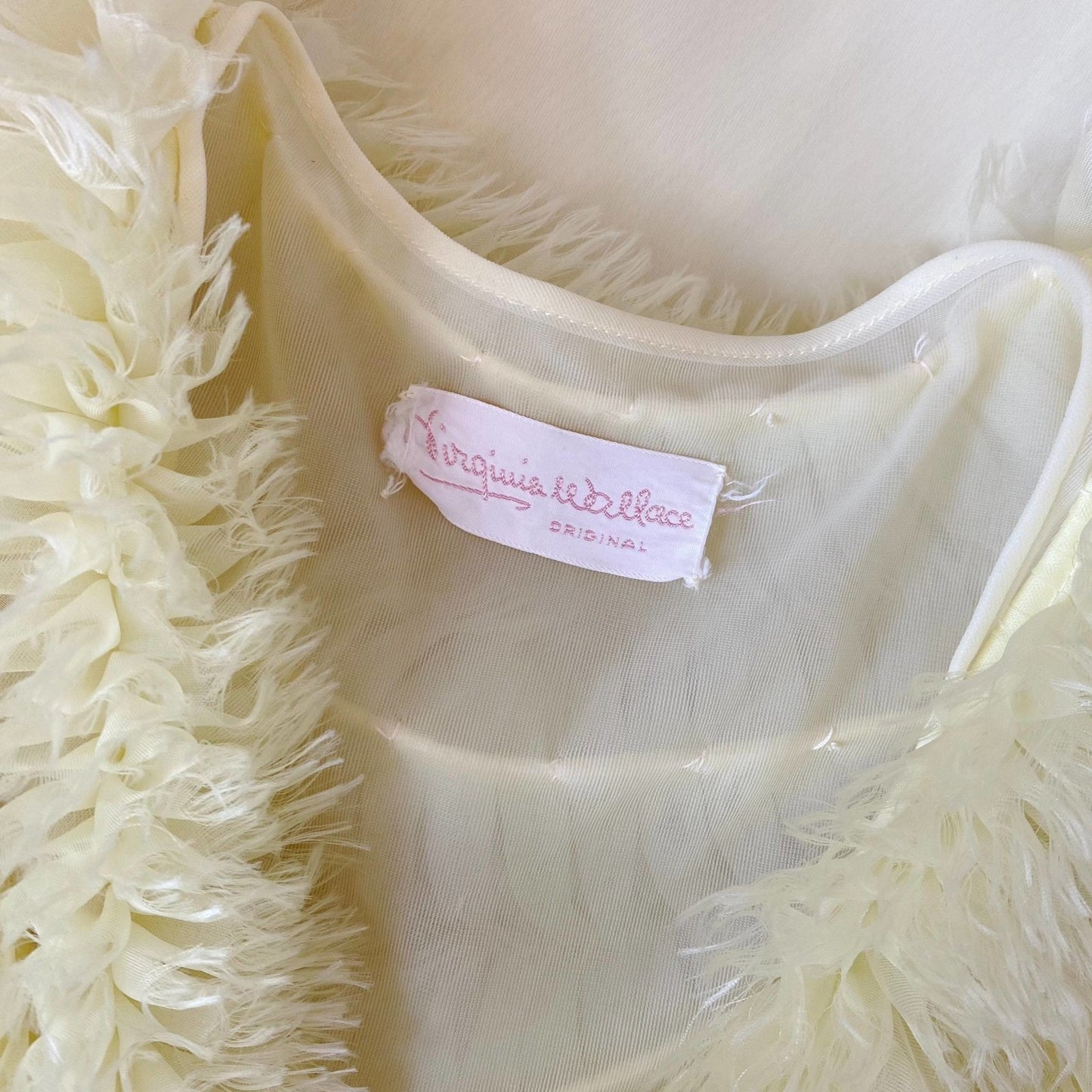 Vintage 1960's Nightgown & Peignoir Set | Pale Pastel Yellow Nylon Chiffon with Ruffles | Size XS, S | Virginia Wallace - Daggers & Dames