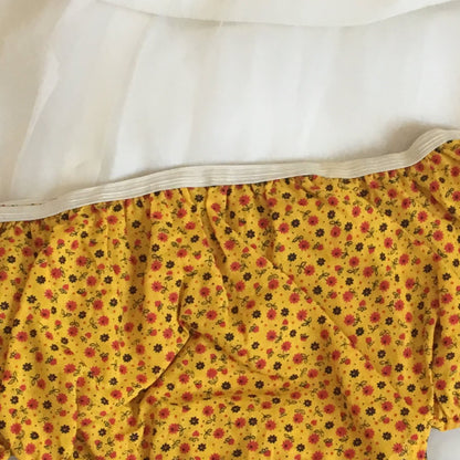 Vintage 1960's Panties | Goldenrod Floral Pattern Cotton with Ruffle Leg | New Old Stock | Low Waist Bloomers | Mushroom Gusset | Size XS - Daggers & Dames