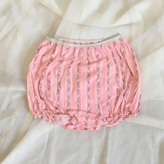Vintage 1960's Panties | Light Pink & Floral Pattern Cotton with Ruffle Leg | New Old Stock | High Waist Bloomers | Mushroom Gusset | Size S - Daggers & Dames