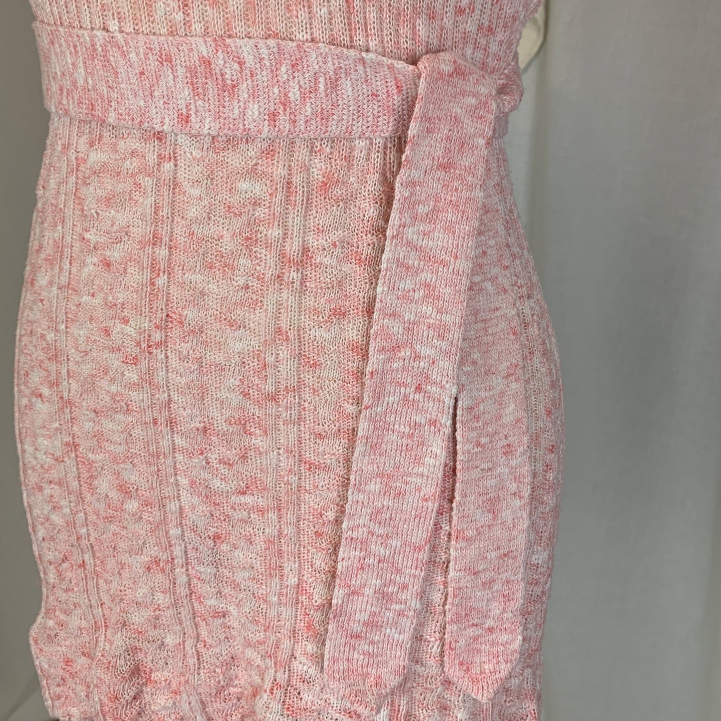 Vintage 1970's Pajama Set | 3 Piece Pink & White Calico Sweater Knit | Size S, M | Beeline - Daggers & Dames