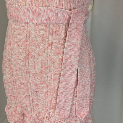Vintage 1970's Pajama Set | 3 Piece Pink & White Calico Sweater Knit | Size S, M | Beeline - Daggers & Dames